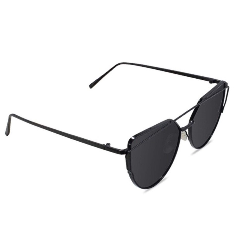 Blackout Cat Eye Statement Aviator Sunglasses - Picture 4 of 5